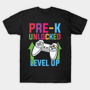 Pre K Unlocked Level Up Game Lover Back To School Gift T-Shirt